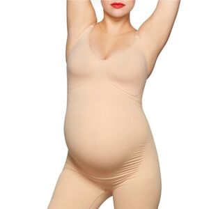 Seamless Maternity Bodysuit - Nude